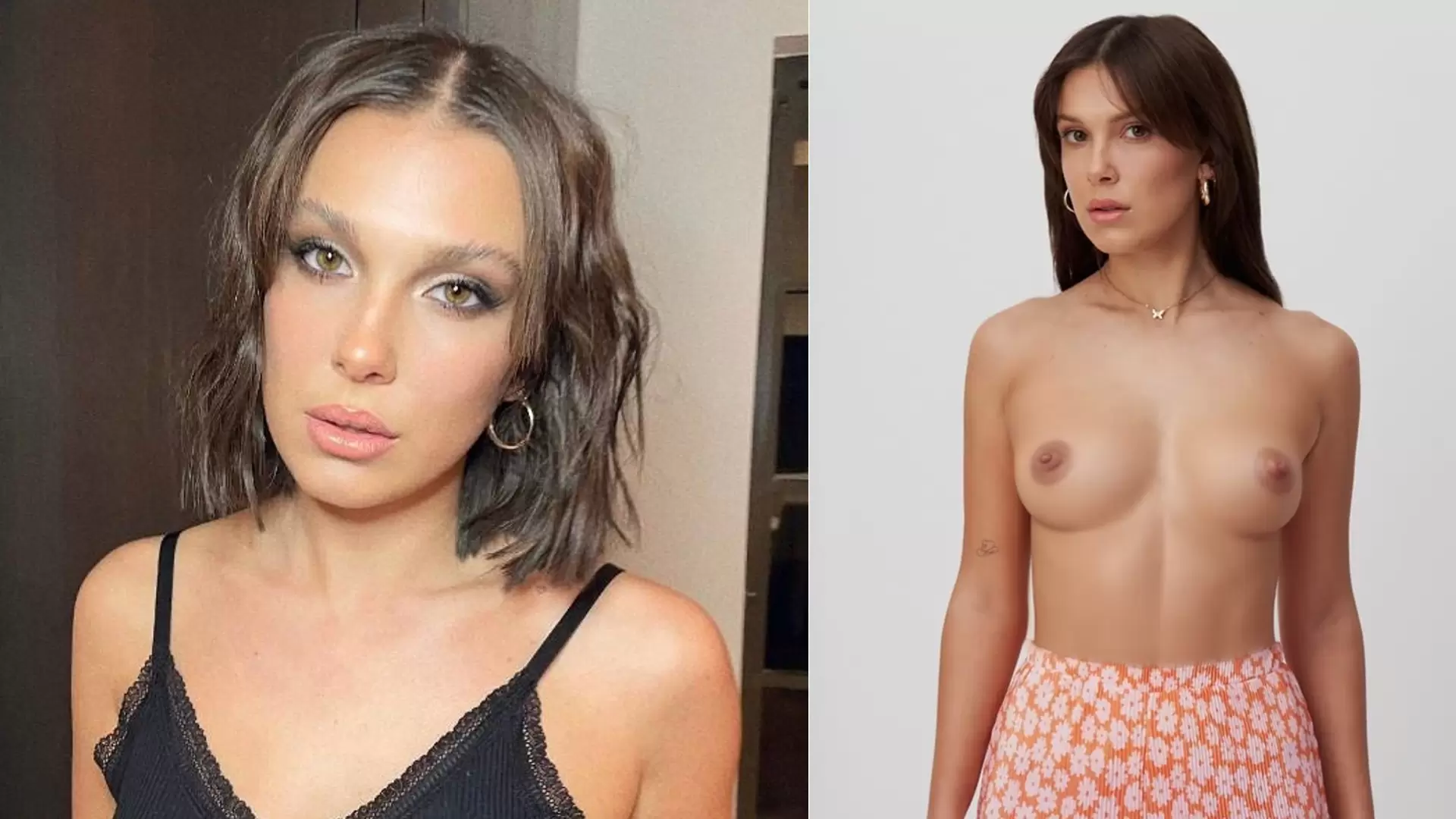 Brown Nude Breasts - Millie Bobby Brown leaked Nudes (Boobs, Ass & Topless) (2023)