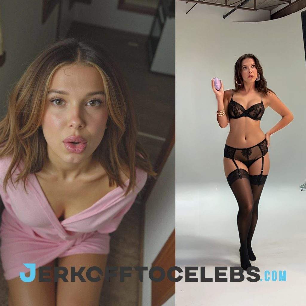 Millie Bobby Brown Lingerie Behind The Scenes